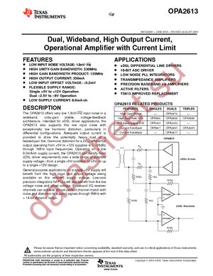 OPA2613IDR datasheet  